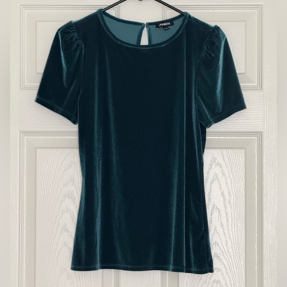 Green Velvet Top